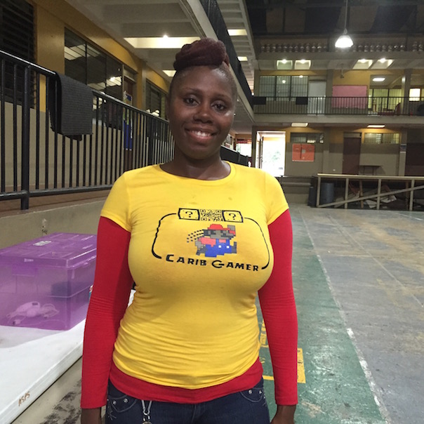 Joye Styk sporting the new Carib Gamer Logo!!